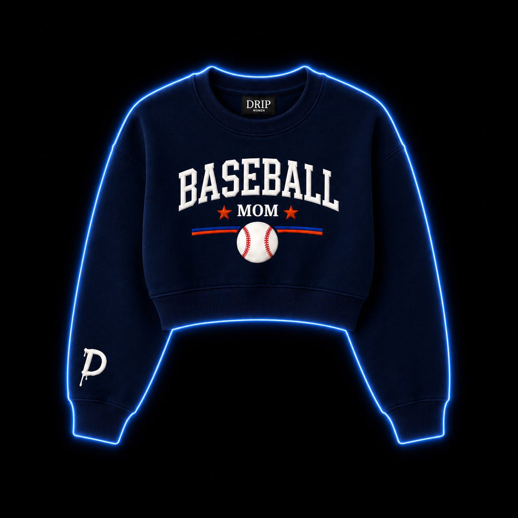 Baseball Mom Cropped Crewneck