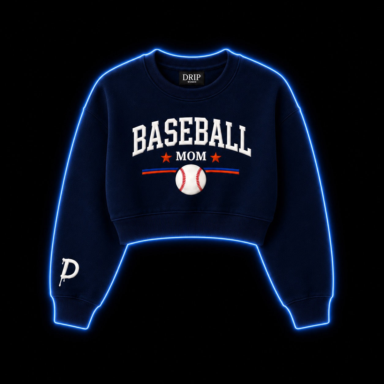 Baseball Mom Cropped Crewneck