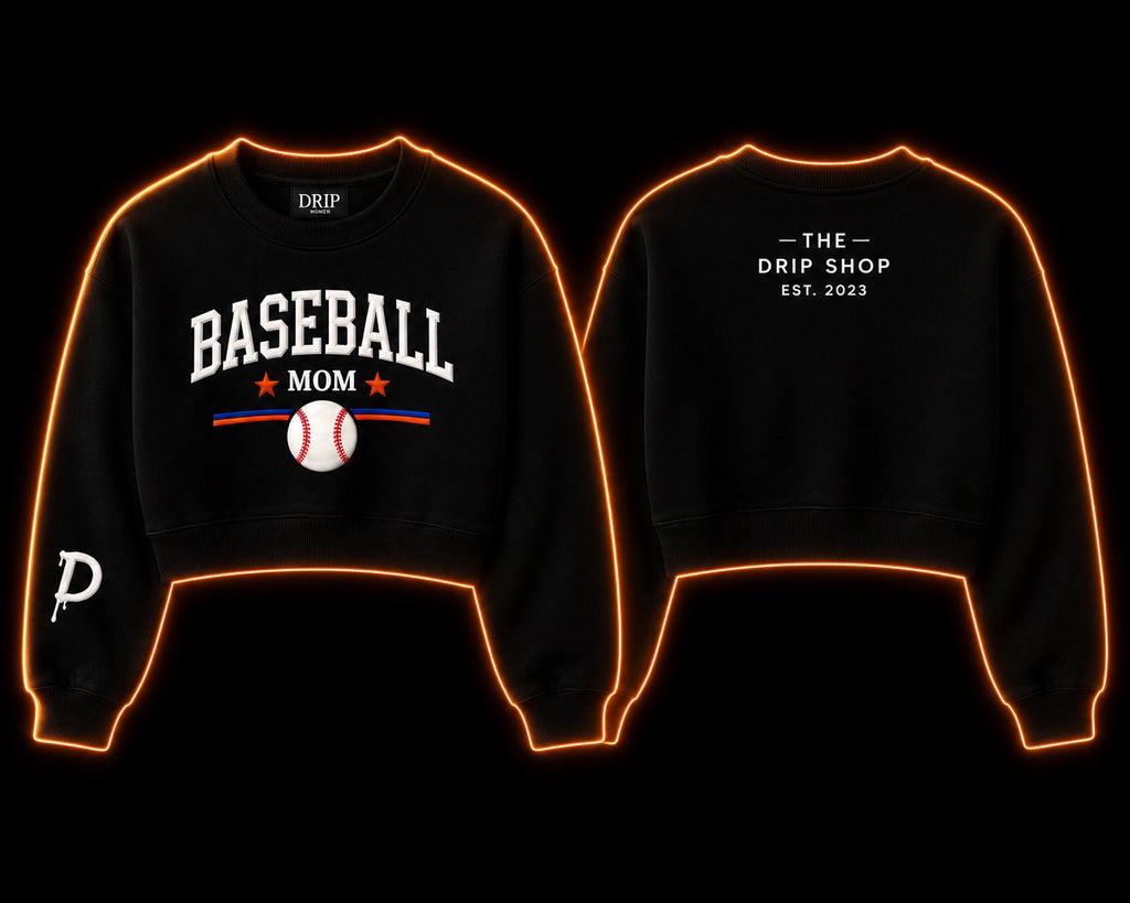 Baseball Mom Cropped Crewneck
